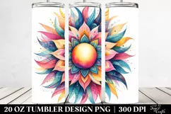 Vibrant Sun Watercolor | 20 Oz Tumbler Product Image 2