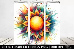 Vibrant Sun Watercolor | 20 Oz Tumbler Product Image 2
