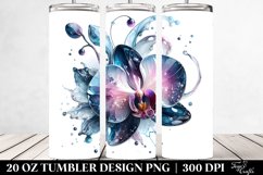 Orchid Watercolor Splash | Tumbler Product Image 2