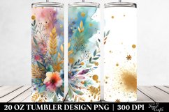 Colorful Watercolor Golden Stains | 20 oz Tumbler Product Image 2