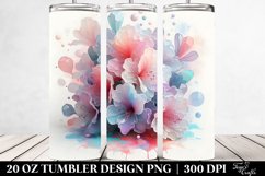 Rhododendron Watercolor Splash 20 Oz Tumbler Product Image 2