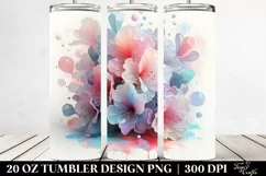 Rhododendron Watercolor Splash 20 Oz Tumbler Product Image 2