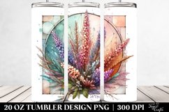 Wooden Stained Heather Watercolor Splash 20 Oz Tumbler Product Image 2