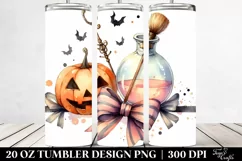 Washed Watercolor Coquette Bow | 20 oz Tumbler Product Image 2