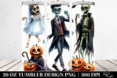 Halloween Undead Watercolor Clipart 20 Oz Tumbler Product Image 2