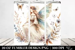 Washed Watercolor Boho Fairy | 20 oz Tumbler Product Image 2