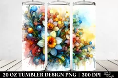 Colorful Stained Daffodil | 20 oz Tumbler Product Image 2
