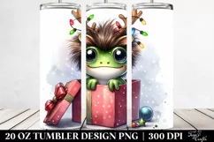 Expressive Frog with Crazy Haircut 20 Oz Tumbler Product Image 2