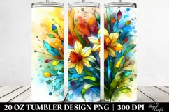 Colorful Stained Daffodil | 20 oz Tumbler Product Image 2