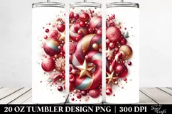 Colorful Glittery Redish Background | 20 Oz Tumbler Product Image 2