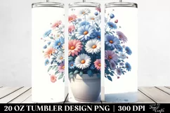 Colorful Daisy Pot | 20 Oz Tumbler Product Image 2