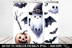 Halloween Bat Watercolor Clipart 20 Oz Tumbler Product Image 2
