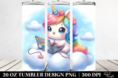 Cute Baby Unicorn Programmer | 20 Oz Tumbler Product Image 2