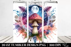 Vibrant Magical Mushroom Clipart 20 Oz Tumbler Product Image 2