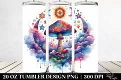 Vibrant Magical Mushroom Clipart 20 Oz Tumbler Product Image 2
