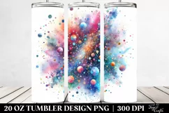 Colorful Glittery Watercolor Texture | 20 Oz Tumbler Product Image 2