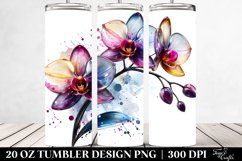 Orchid Watercolor Splash | Tumbler Product Image 2