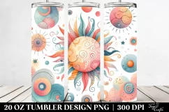Colorful Whimsical Pastel Sun | 20 oz Tumbler Product Image 2