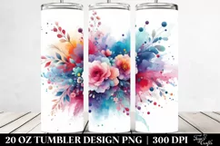 Colorful Watercolor Splash | 20 Oz Tumbler Product Image 2