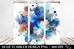 Colorful Blueish Watercolor | 20 oz Tumbler Product Image 2
