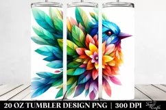 Bird Plant Leaves. 20 Oz Tumbler Design Product Image 2