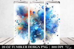 Colorful Blueis Watercolor Particles | 20 Oz Tumbler Product Image 2