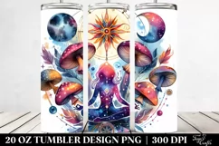 Vibrant Magical Mushroom Clipart 20 Oz Tumbler Product Image 2