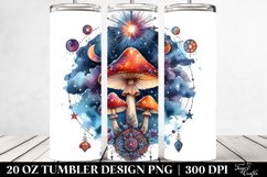 Vibrant Magical Mushroom Clipart 20 Oz Tumbler Product Image 2
