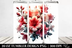 Shiny Azalea Watercolor Splash | Tumbler Product Image 2