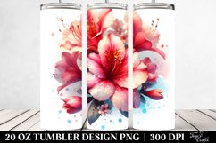 Shiny Azalea Watercolor Splash | Tumbler Product Image 2