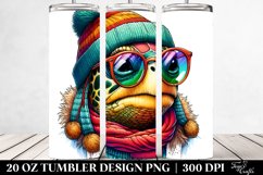 Vibrant Turtle Portrait | 20 oz Tumbler Product Image 2