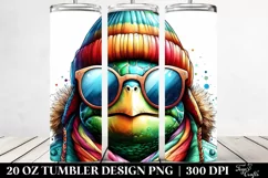 Vibrant Turtle Portrait | 20 oz Tumbler Product Image 2