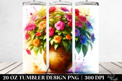 Vibrant Colorful Impatiens Vase | 20 Oz Tumbler Product Image 2