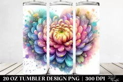 Pastel Chrysanthemum Heart | 20 oz Tumbler Product Image 2