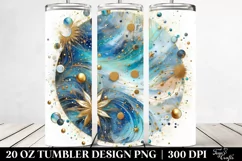 Colorful Blueis Glittery Background | 20 Oz Tumbler Product Image 2