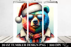 Colorful Bear Portrait | 20 oz Tumbler Product Image 2