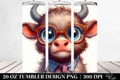 Cow Portrait Big Eyes | 20 oz Tumbler Product Image 2