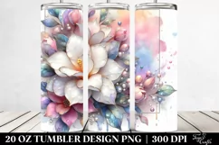 Shiny Abstract Gardenia, 20 Oz Tumbler Product Image 2