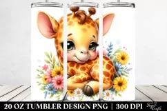 Cute Baby Giraffe Smiling | 20 Oz Tumbler Product Image 2