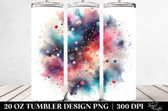 Colorful Glittery Watercolor Particles | 20 Oz Tumbler Product Image 2