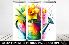 Vibrant Colorful Daffodil Can | 20 Oz Tumbler Product Image 2