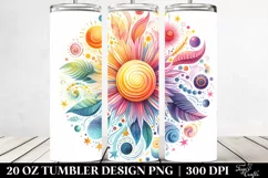 Pastel Sun Watercolor Design | 20 Oz Tumbler Product Image 2