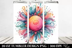 Pastel Sun Watercolor Design | 20 Oz Tumbler Product Image 2