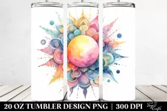 Pastel Sun Watercolor Design | 20 Oz Tumbler Product Image 2