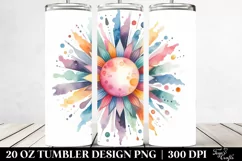Pastel Sun Watercolor Design | 20 Oz Tumbler Product Image 2
