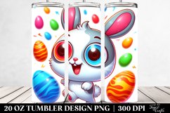 Colorful Crazy Baby Bunny | 20 Oz Tumbler Product Image 2