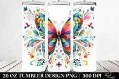Colorful Whimsical Butterfly | 20 Oz Tumbler Product Image 2