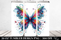 Colorful Whimsical Butterfly | 20 Oz Tumbler Product Image 2