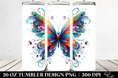 Colorful Whimsical Butterfly | 20 Oz Tumbler Product Image 2