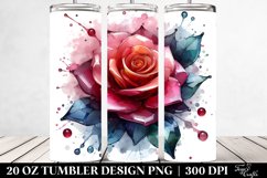 Vibrant Colorful Rose | 20 Oz Tumbler Product Image 2